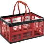 Rote Klappbox mit Henkel, ideal zur platzsparenden Aufbewahrung. Kategorie: Aufbewahrungsboxen.