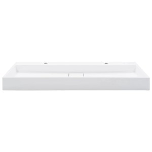 vidaXL Waschbecken 120 x 46 x 11 cm Mineralguss/Marmorguss Weiß 144068