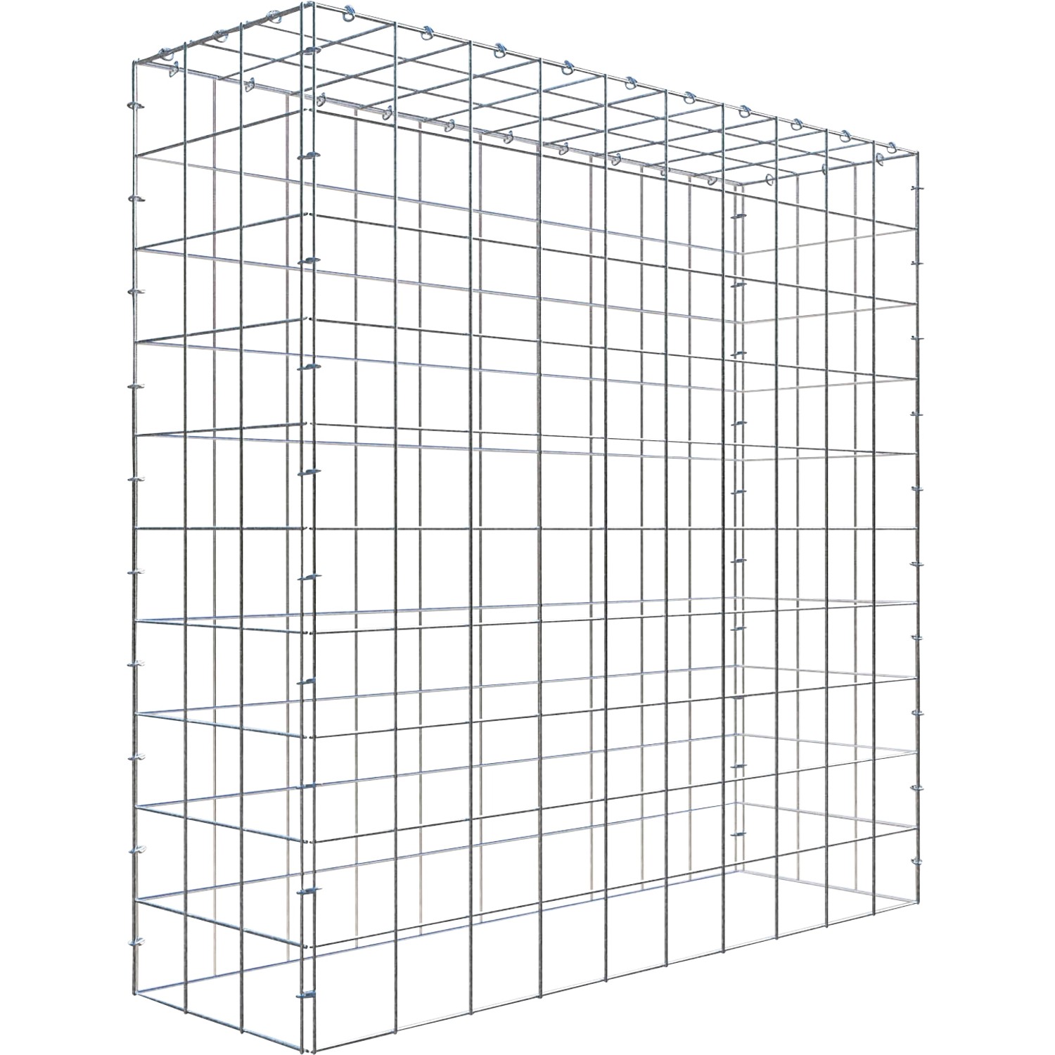 Thumbnail - Gabiona C-Ring-Gabione-Anbaukorb Typ 3 100 x 100 x 30 cm Maschenw 10 x 10 cm