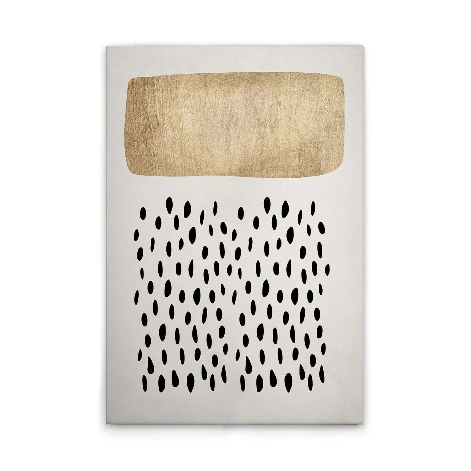 Tadessi Leinwandbild - M1-No.50720 - Regenwolke Schwarz Gold - 60 x 90 cm - Querformat
