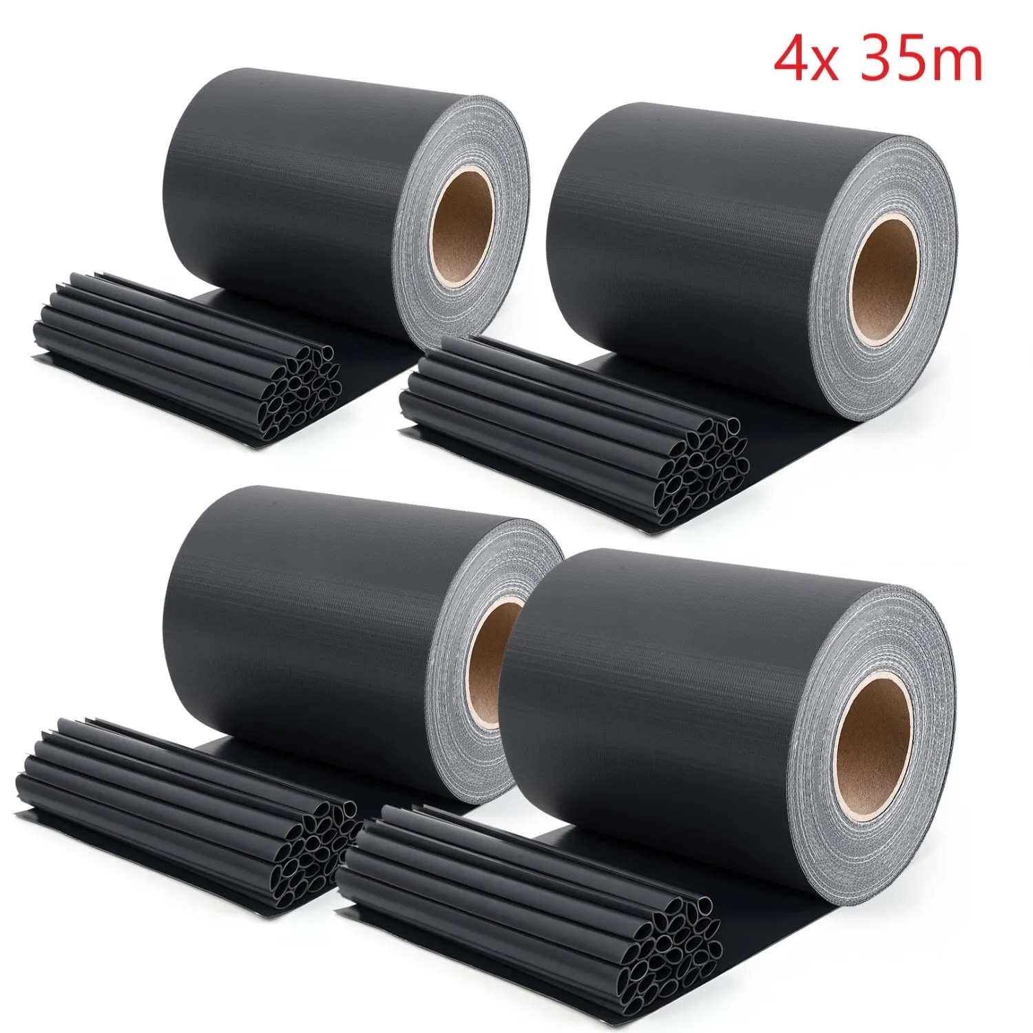 Sekey PVC Sichtschutzstreifen für Doppelstabmatten Blickdicht Sichtschutz 4x35m Anthrazit