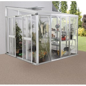 Vitavia Pavillon-Nachrüstsatz Athena 7000 Alu Blank für Gewächshaus-Pavillon mit Pflanzen.