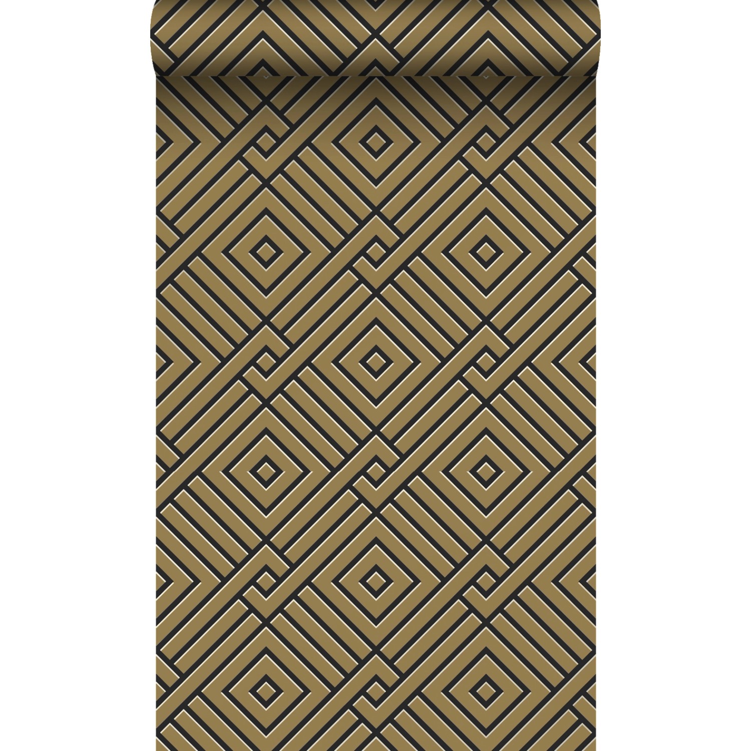 Origin Luxury Wallcoverings Tapete 3D Grafisches Motiv Gold Und Schwarz 50 günstig online kaufen