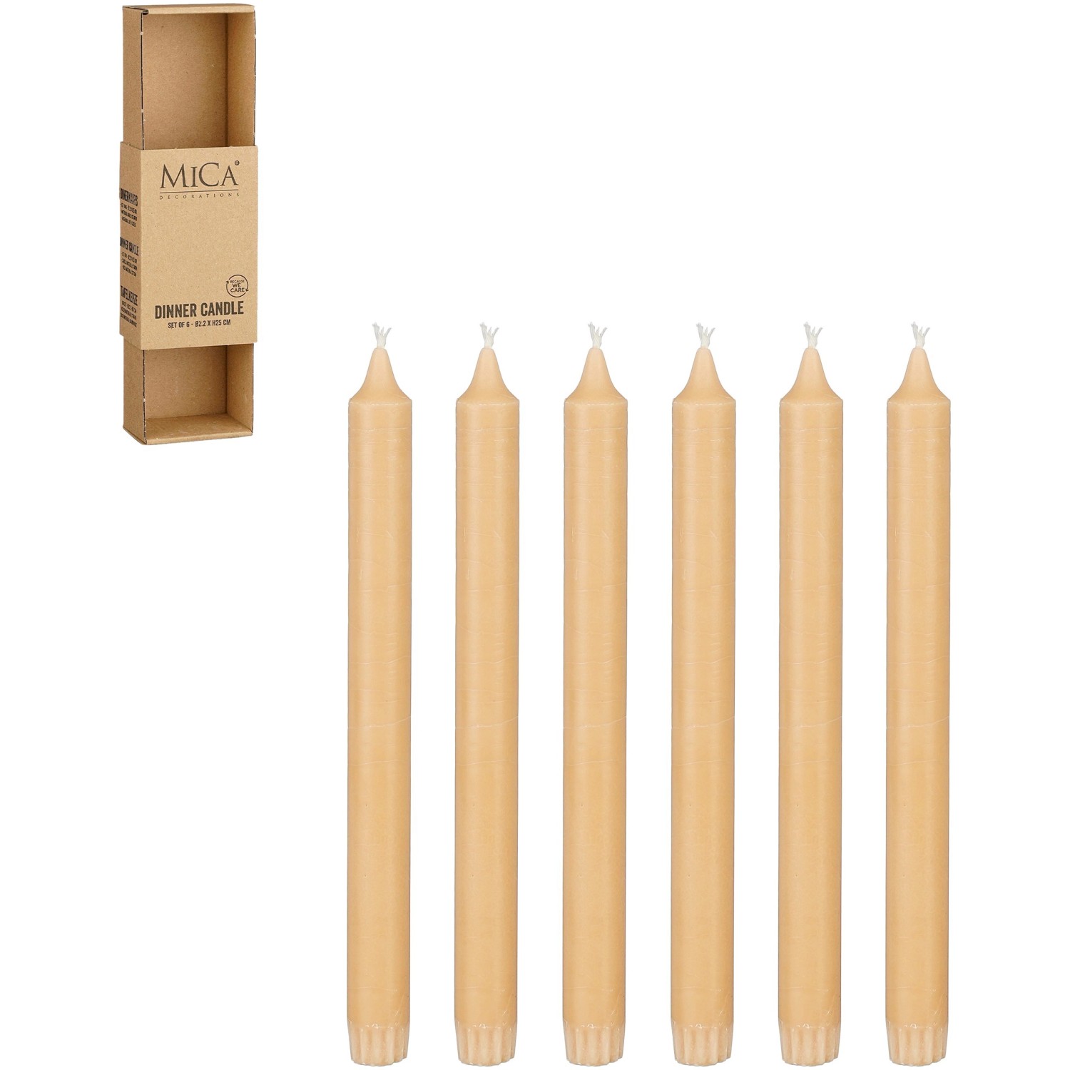 Mica Decorations Spitzkerzen Stearin Creme 24 Ø 2,2 cm 4 Stück günstig online kaufen