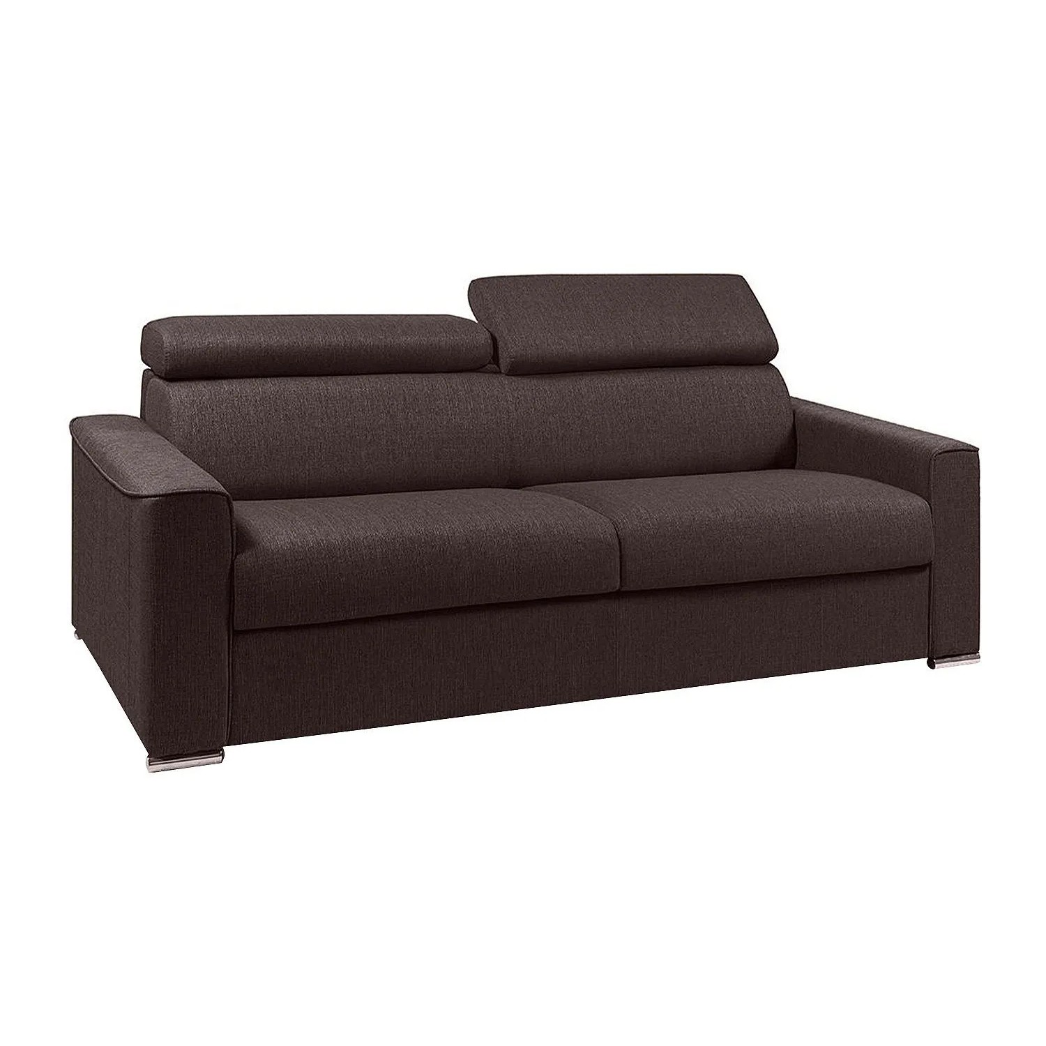 Vente-unique Schlafsofa Vizir Schokoladenbraun 216 cm