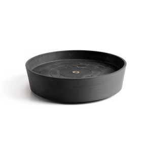 Dunkelgrauer Ecopots Untersetzer Amsterdam Rollen, 34,1 cm, mit integrierten Rädern.