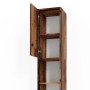 Vicco Badschrank Kiko in Eiche Rustikal, 30x190 cm, mit offener Tür und Einlegeböden.