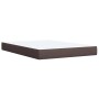 Boxspringbett mit Matratze, dunkelbrauner Stoff, 160x200 cm. Bett für erholsamen Schlaf.