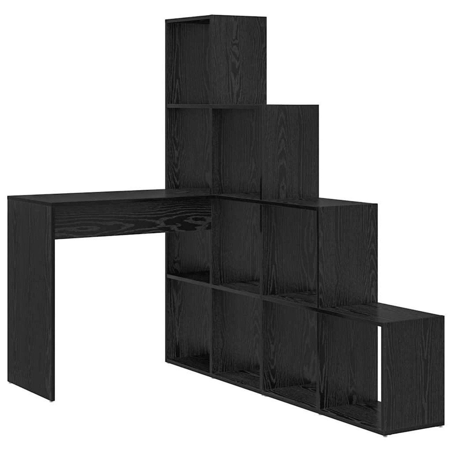 vidaXL Eckschreibtisch Schwarz Eichen-Optik 101,5 x 149,5 x 149,5 cm 333724 günstig online kaufen