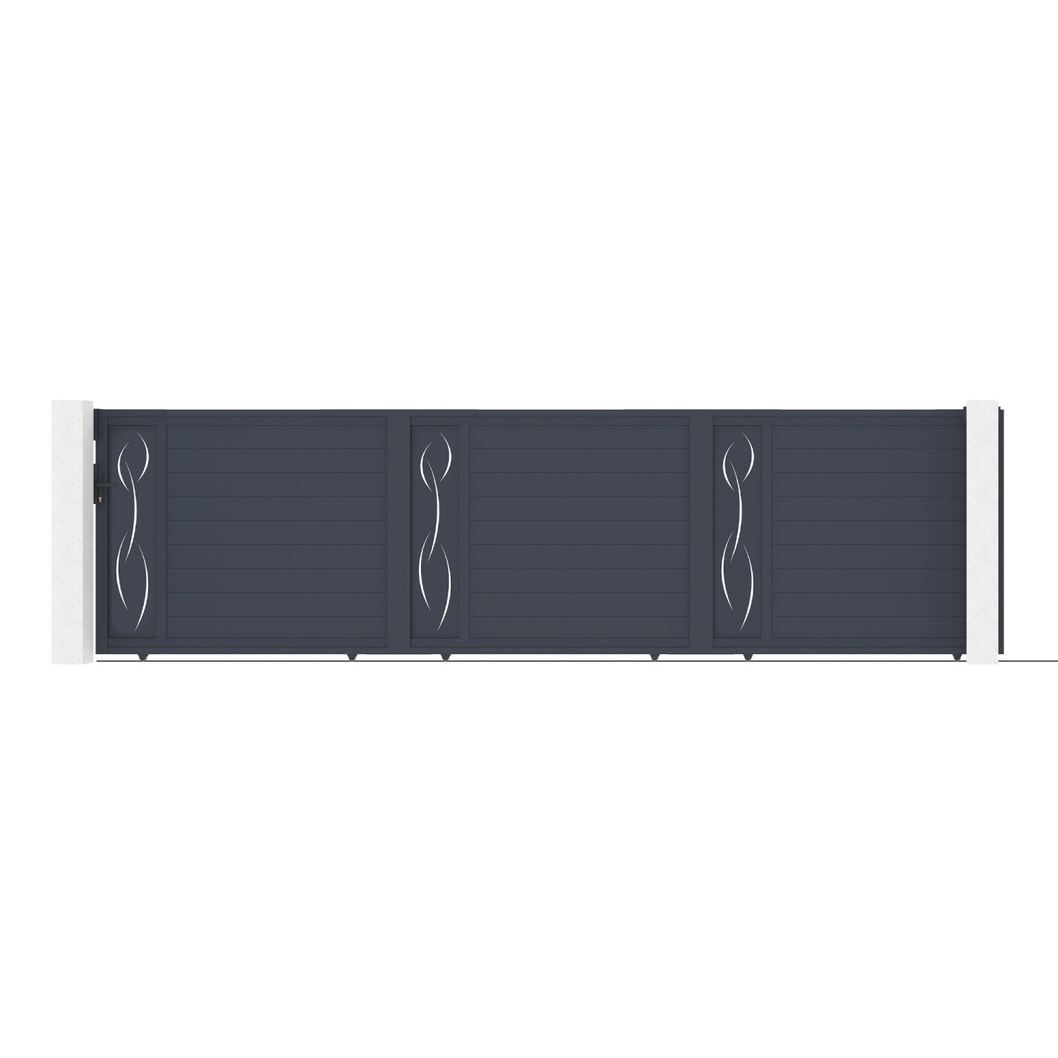 Casanoov Schiebetor 6M Life H 160 Graues Aluminium günstig online kaufen