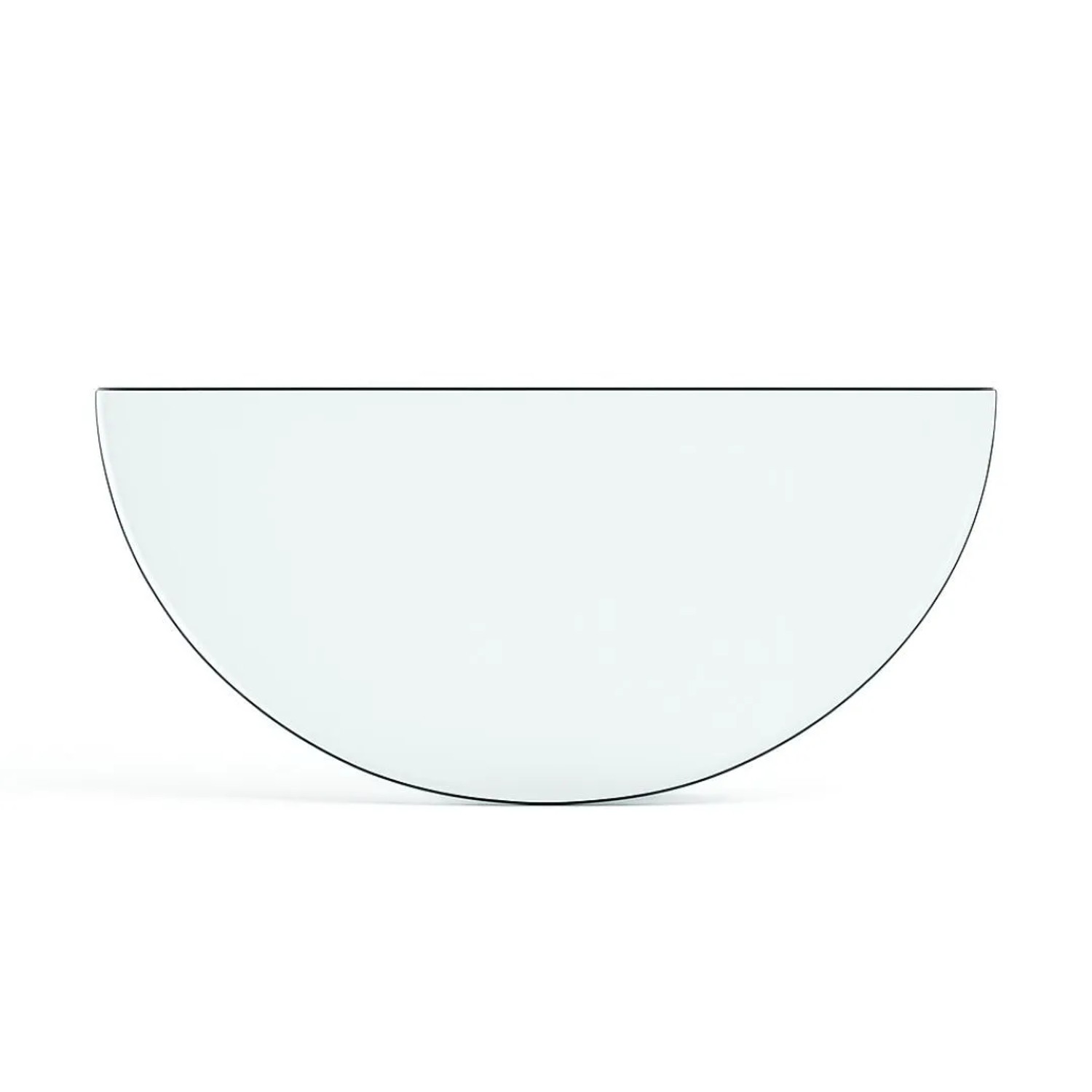 Feuercampus Funkenschutzplatte Glas für Kaminofen Halbkreis 70 x 100 x 0,6 cm