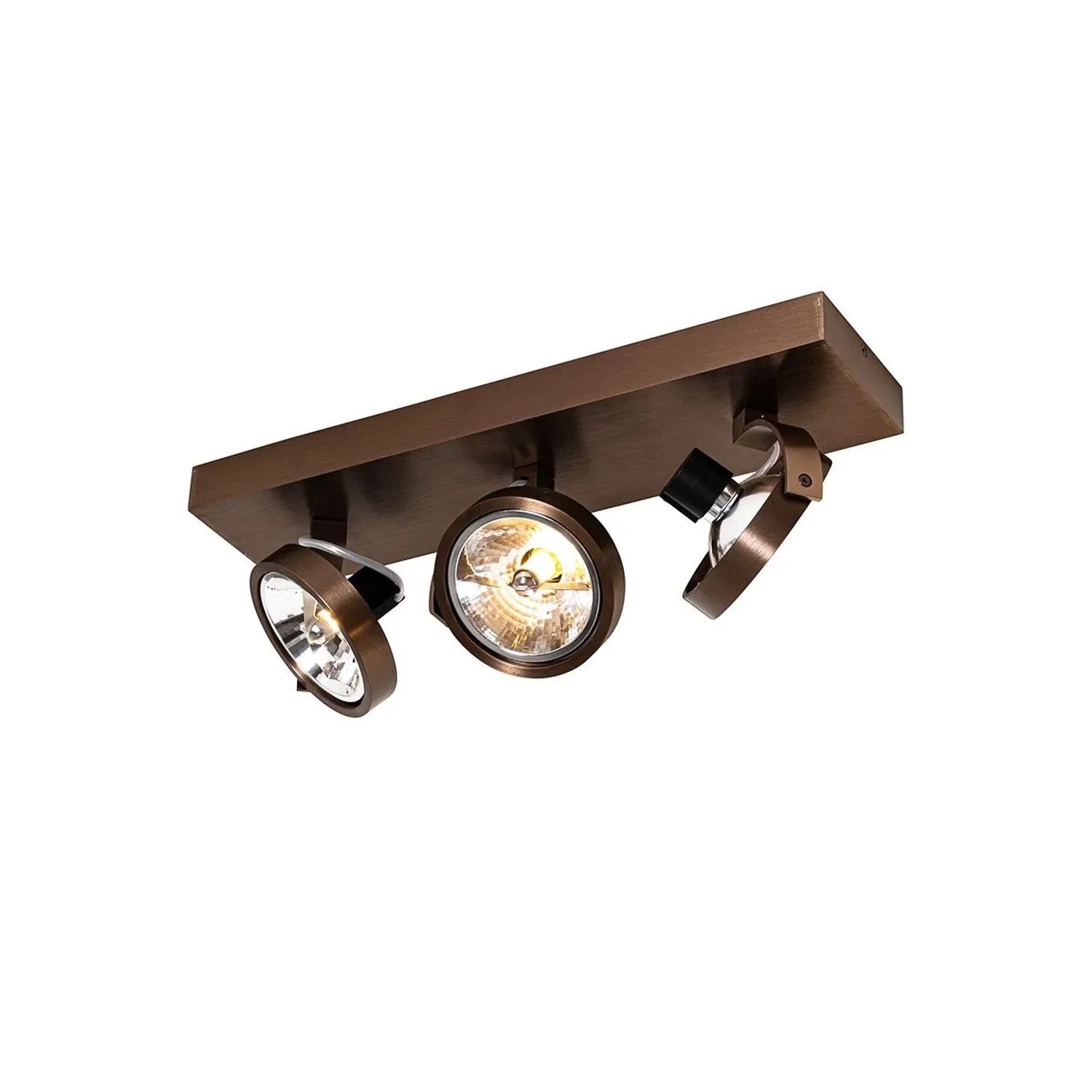 QAZQA Design Spot DunkelBronze Verstellbar 3 Flammig Go
