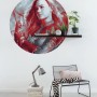 Runde Vlies Fototapete mit Captain Marvel Motiv als Malerei, selbstklebend, Ø 125 cm.