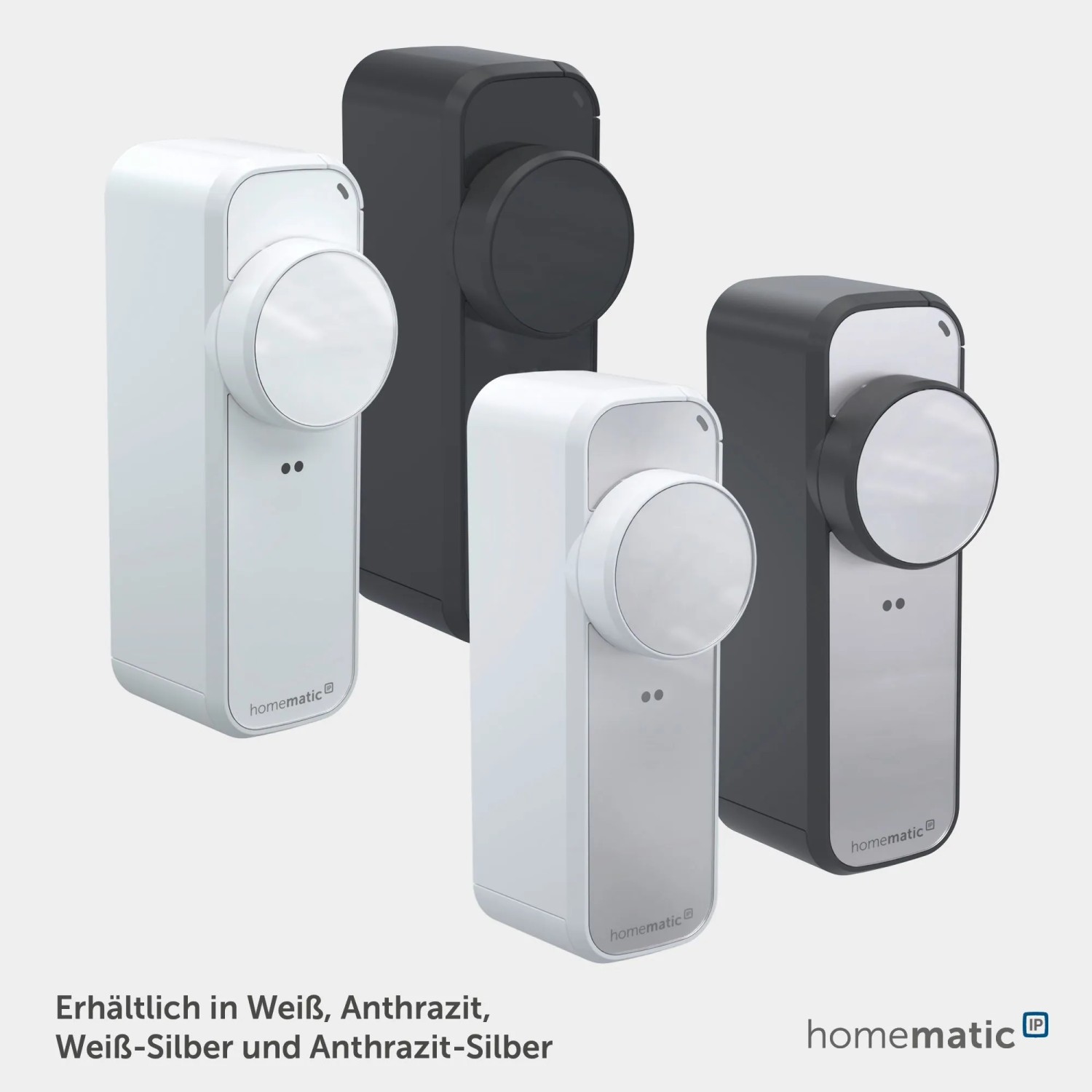 Homematic IP Türschlossantrieb pro in Weiß, Anthrazit und Silber