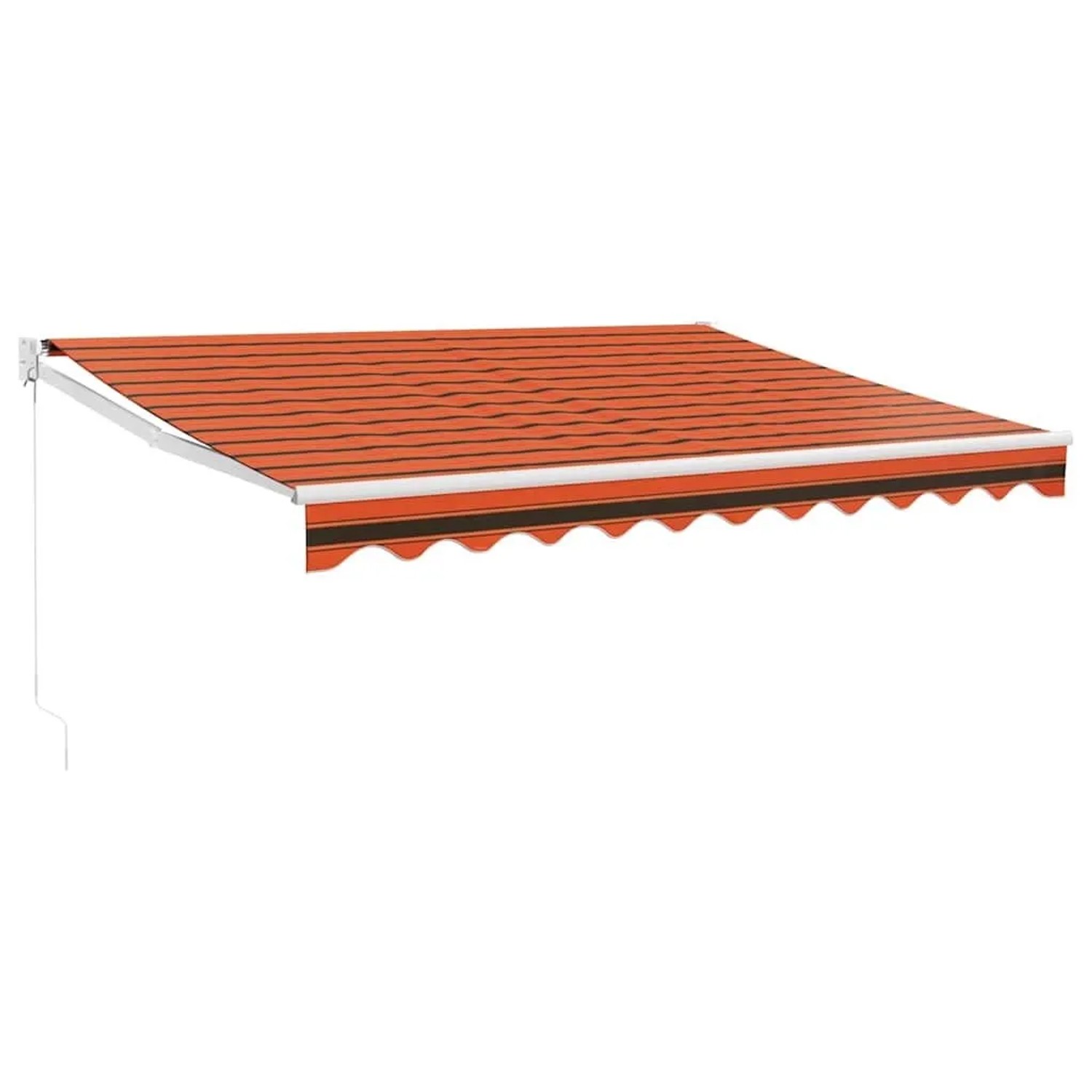 vidaXL Markise Einziehbar Orange und Braun 3,5x2,5 m Stoff & Aluminium 3154442