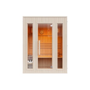 Vente-unique Finnische Sauna Ulvila Naturfarben Hell 150 cm