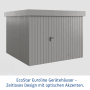 Hörmann EcoStar Gerätehaus Euroline, Flachdach, Graualuminium. Gerätehäuser für den Garten.