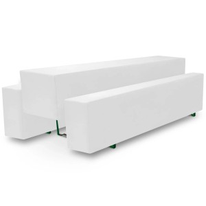 Beautissu Basic M Biertischhusse, 3-teilig, weiß, für Bierzeltgarnituren.