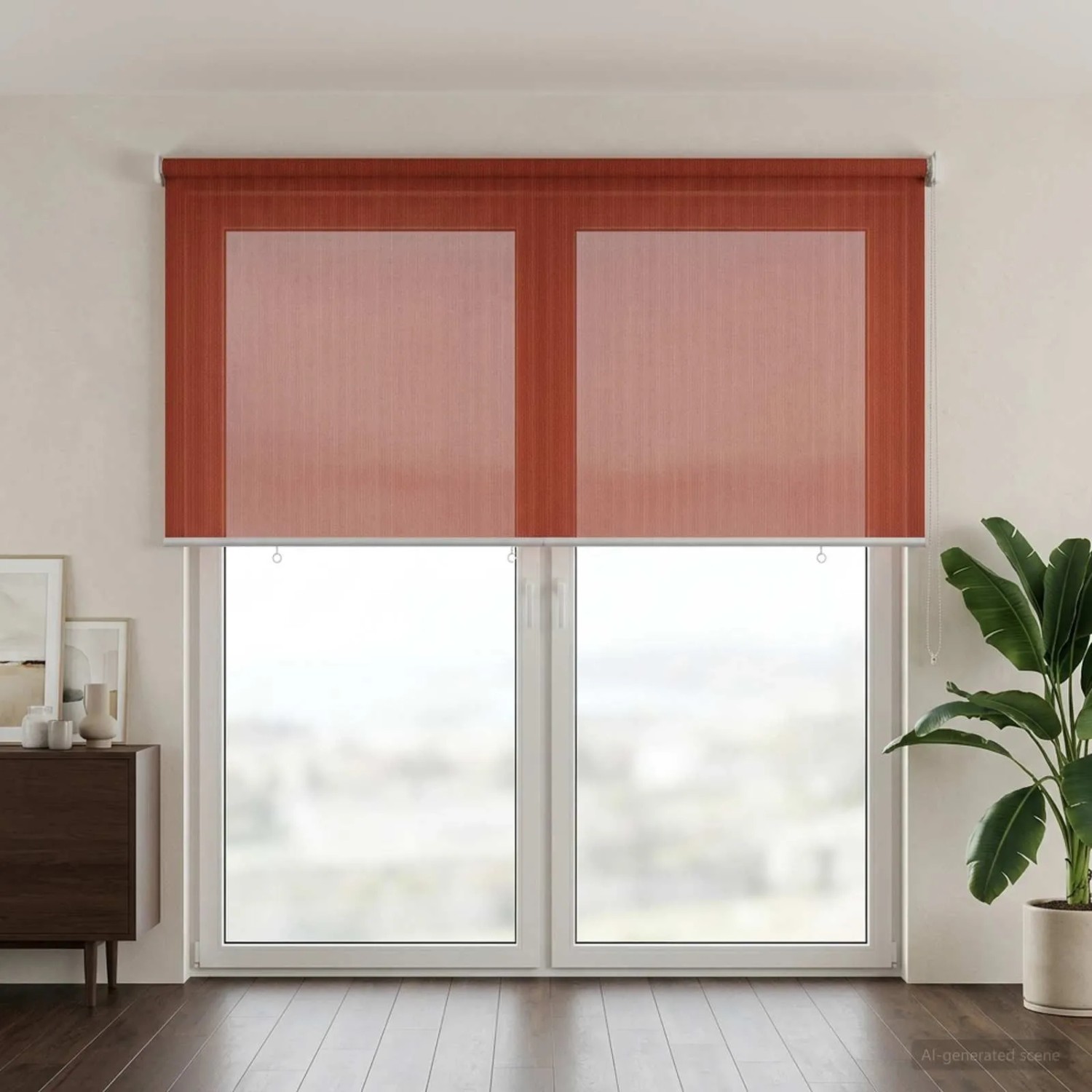 vidaXL Außenrollo 90% UV-Block Terrakotta 160 x 230 cm HDPE 42036004