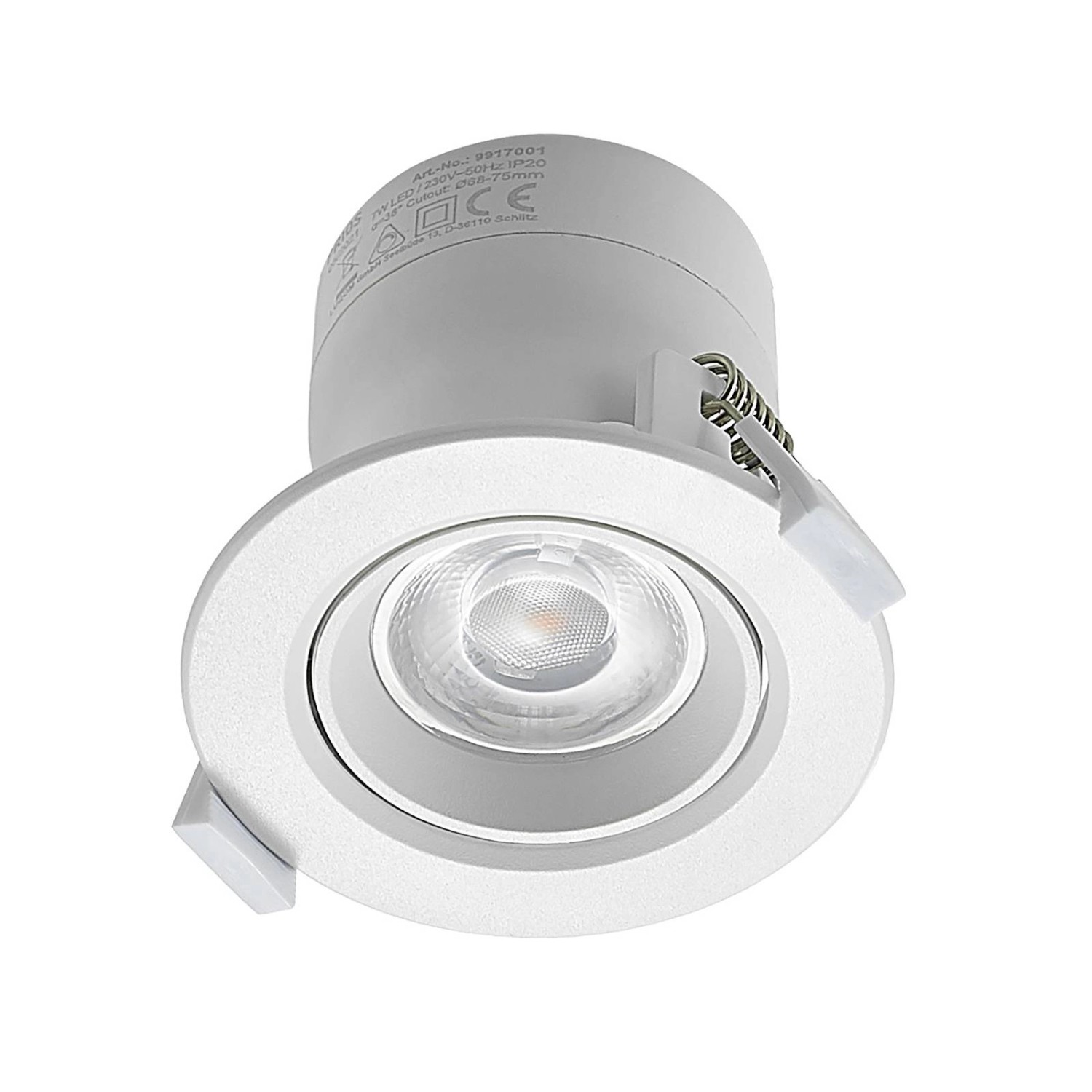 PRIOS LED 9917001 Modern in Weiß aus Aluminium 1-flammig Wohnzimmerleuchte