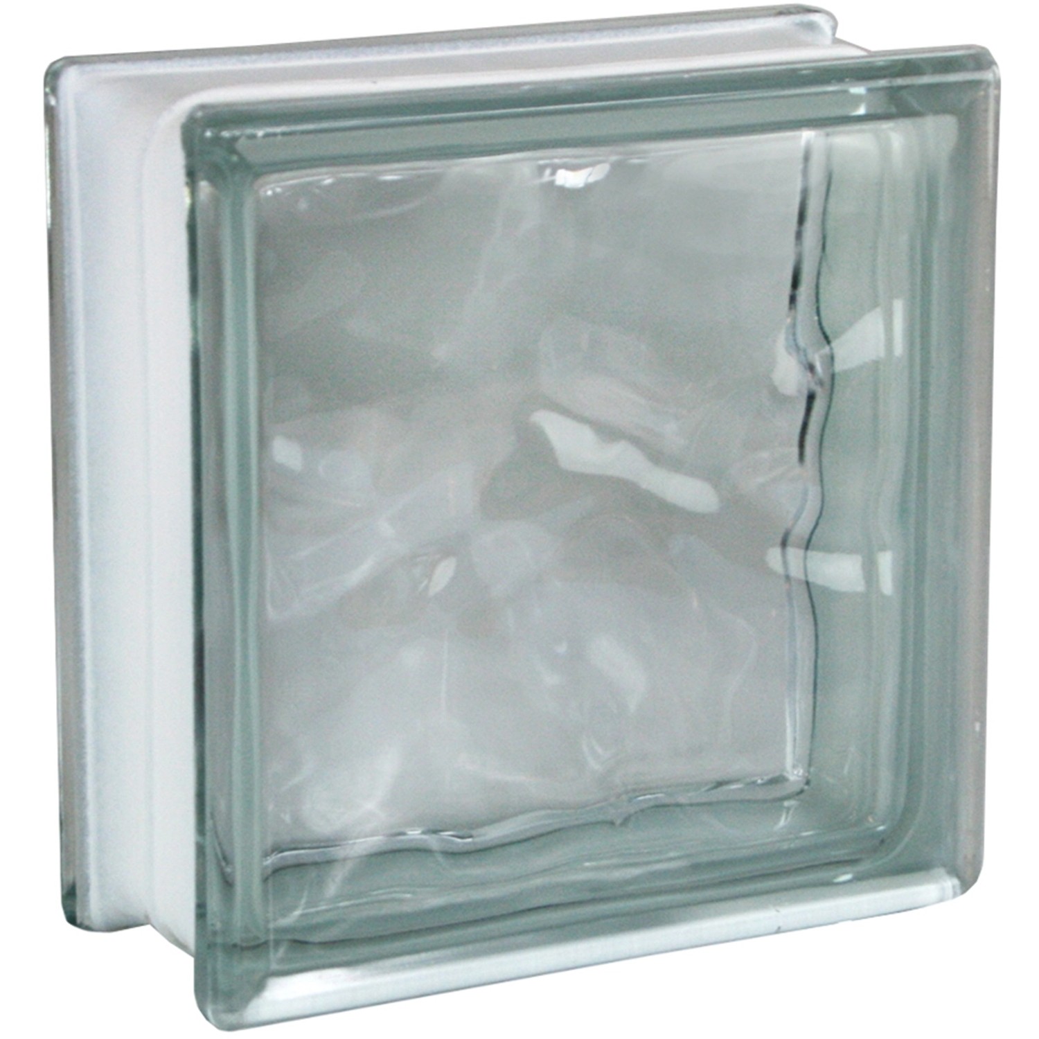 Glasstein Wolke Klar Schallschutz 19 cm x 19 cm x 8 cm