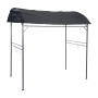 Relaxdays Grillpavillon Stahl Anthrazit Wasserabweisend Pulverbeschichtet mit 8 Haken 220 cm x 220 cm x 150 cm