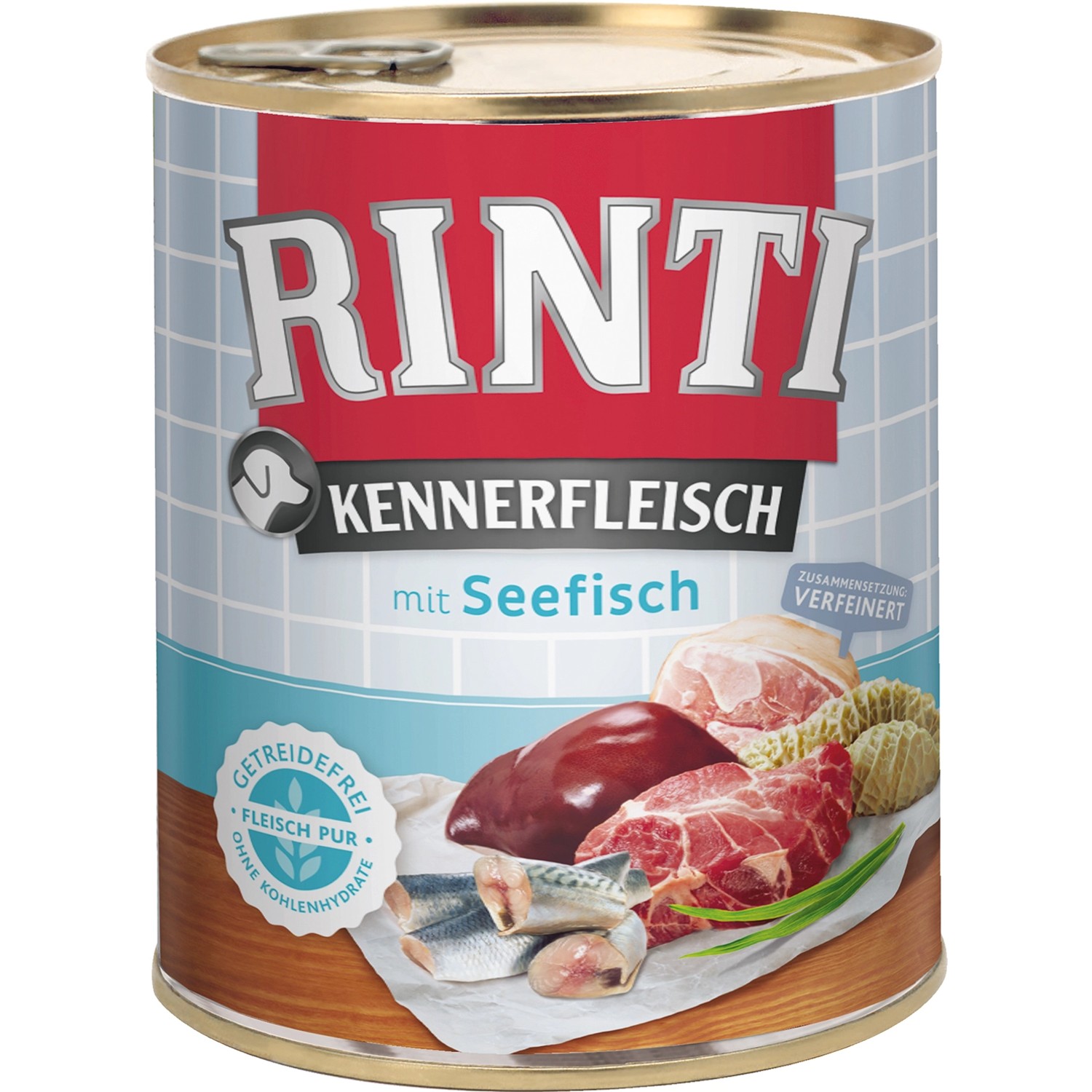 Rinti Hunde-Nassfutter Kennerfleisch Seefisch 800 g