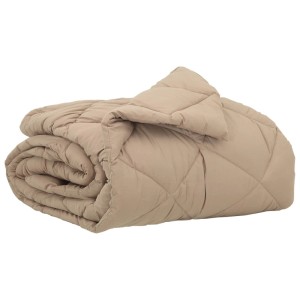 vidaXL Sommerdecke Taupe 200 x 140 cm Mikrofaser 42025453
