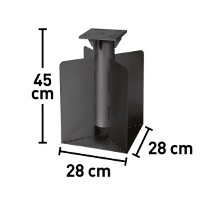 Versenkbarer Schirmständer Dunn Rock in Anthrazit, 9 kg, für Sonnenschirme bis 300 cm.