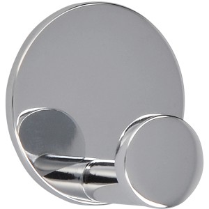 Siro Haken 2335, selbstklebend, Chrom glänzend, runder Garderobenhaken.