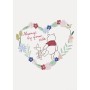 Buntes Winnie Pooh Wandbild mit Ferkel im Blumenherz, Aufschrift Always by Your Side.