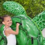 Bestway Schwimmtier Tidal Turtle mit Kind. Aufblasbare, grüne Wasserschildkröte mit Haltegriffen.