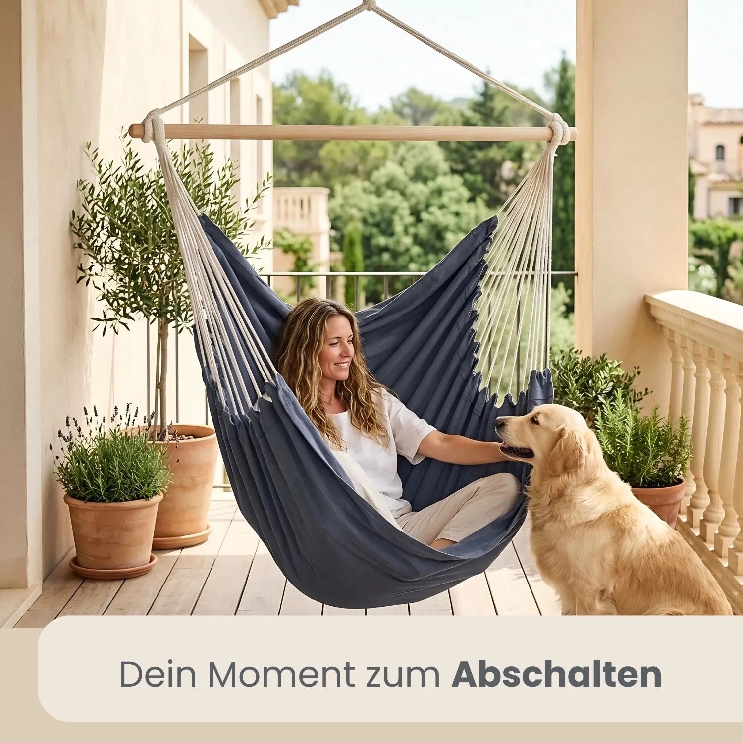 AMANKA Hängesessel outdoor XXL 150 kg 185 x 130 cm Anthrazit für 2 Personen kaufen bei OBI