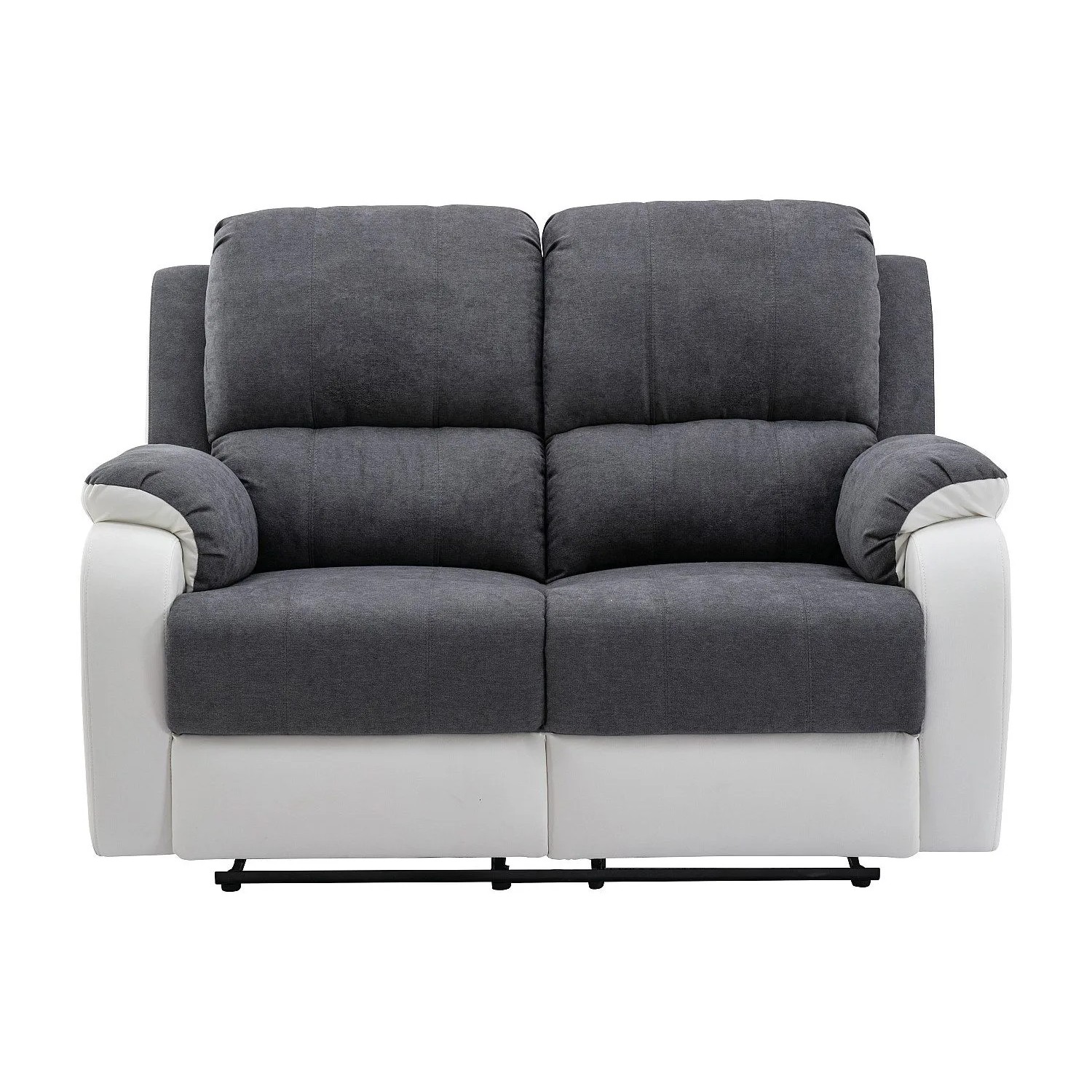 Vente-unique Relaxsofa Brody Grau  Weiß 148 cm