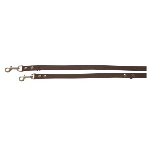 Braune Heim Hunde-Vorführleine aus Softleder, 300 cm lang und 10 mm breit.