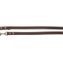 Braune Heim Hunde-Vorführleine aus Softleder, 300 cm lang und 10 mm breit.