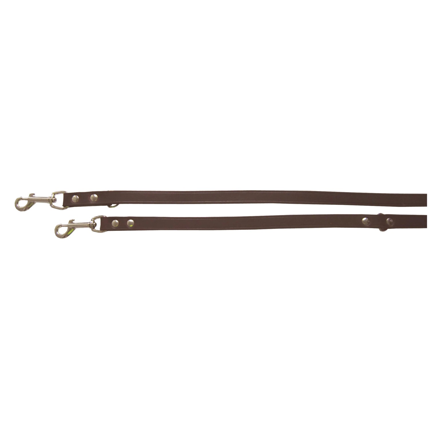 Braune Heim Hunde-Vorführleine aus Softleder, 300 cm lang und 10 mm breit.