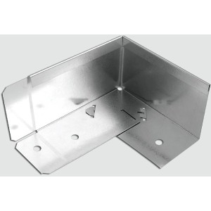 Scherf Rasenkante Ecke Alu-Heavy, grau, 32x10cm, für saubere Gartenabgrenzung.