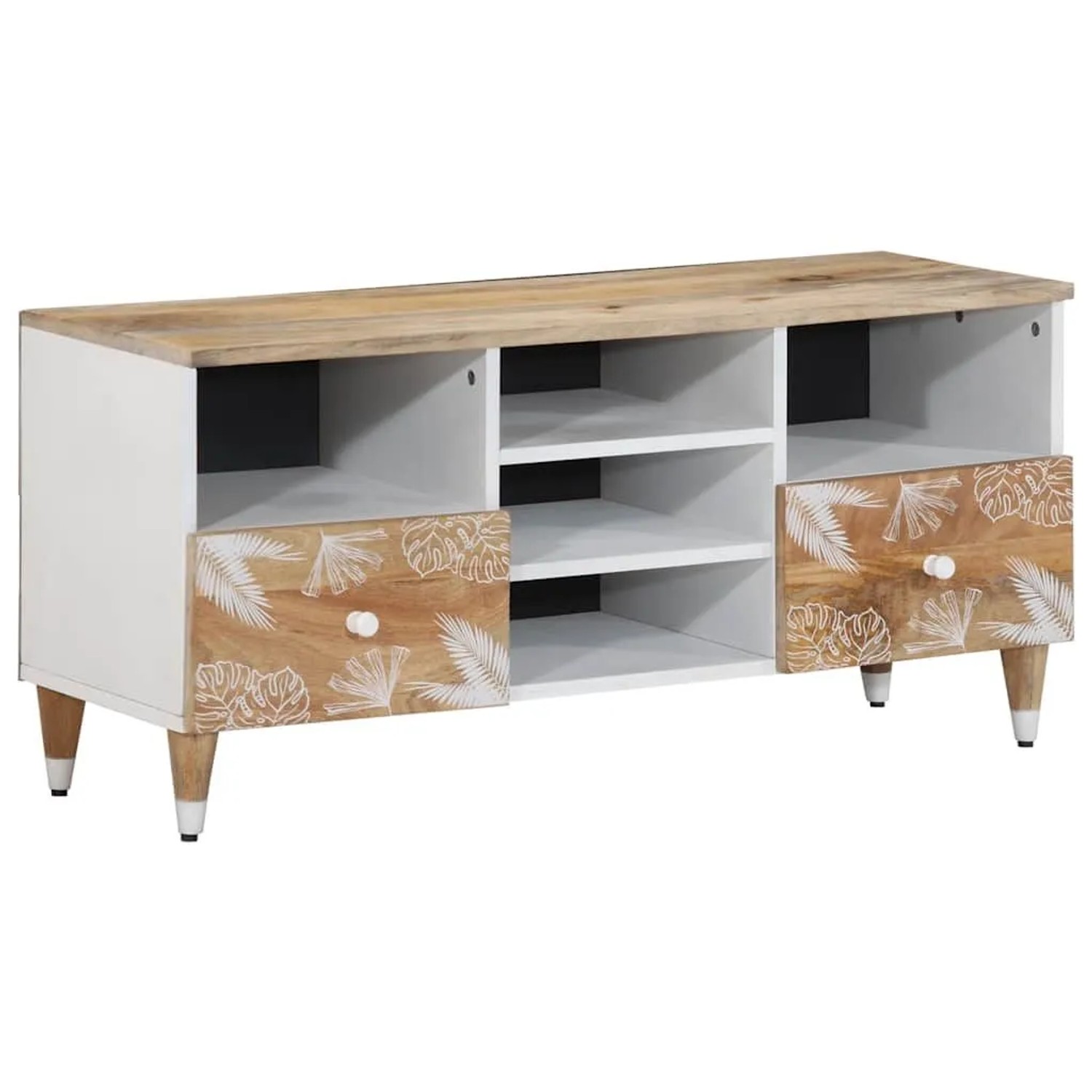 vidaXL TV-Schrank 100x33,5x46 cm Massivholz Mango 4018682 günstig online kaufen