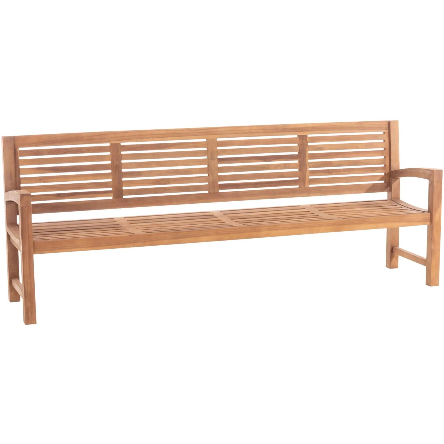 DELUKE Gartenbank Teakbank DAGAD Holz Teak 240x59x92cm Holzbank 240cm Bank Mit Lehne Wetterfest Bank Garten Terrasse
