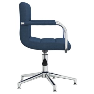 vidaXL Esszimmerstuhl Drehbar Blau Stoff 3088066