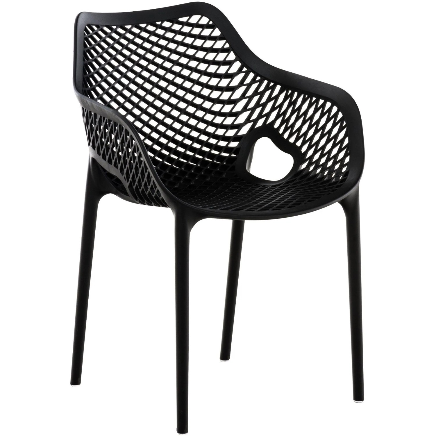 CLP Stapelbarer Stuhl Air XL Schwarz