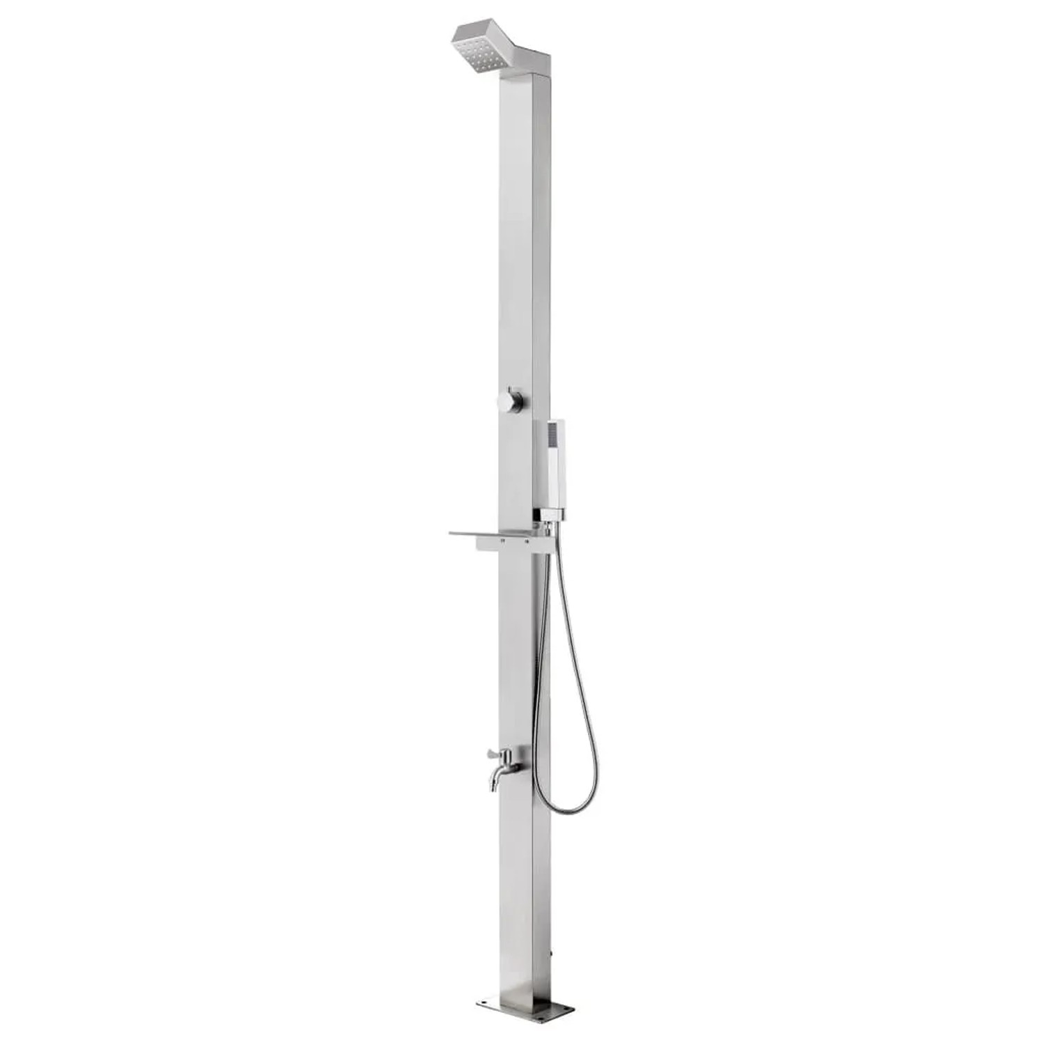 vidaXL Gartendusche 220 cm Edelstahl 315939