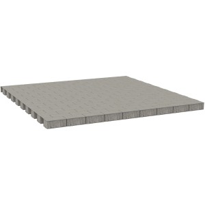 Graue Rechteck-Pflastersteine aus Beton, 20x10x8 cm, für Gartenwege und Einfahrten.