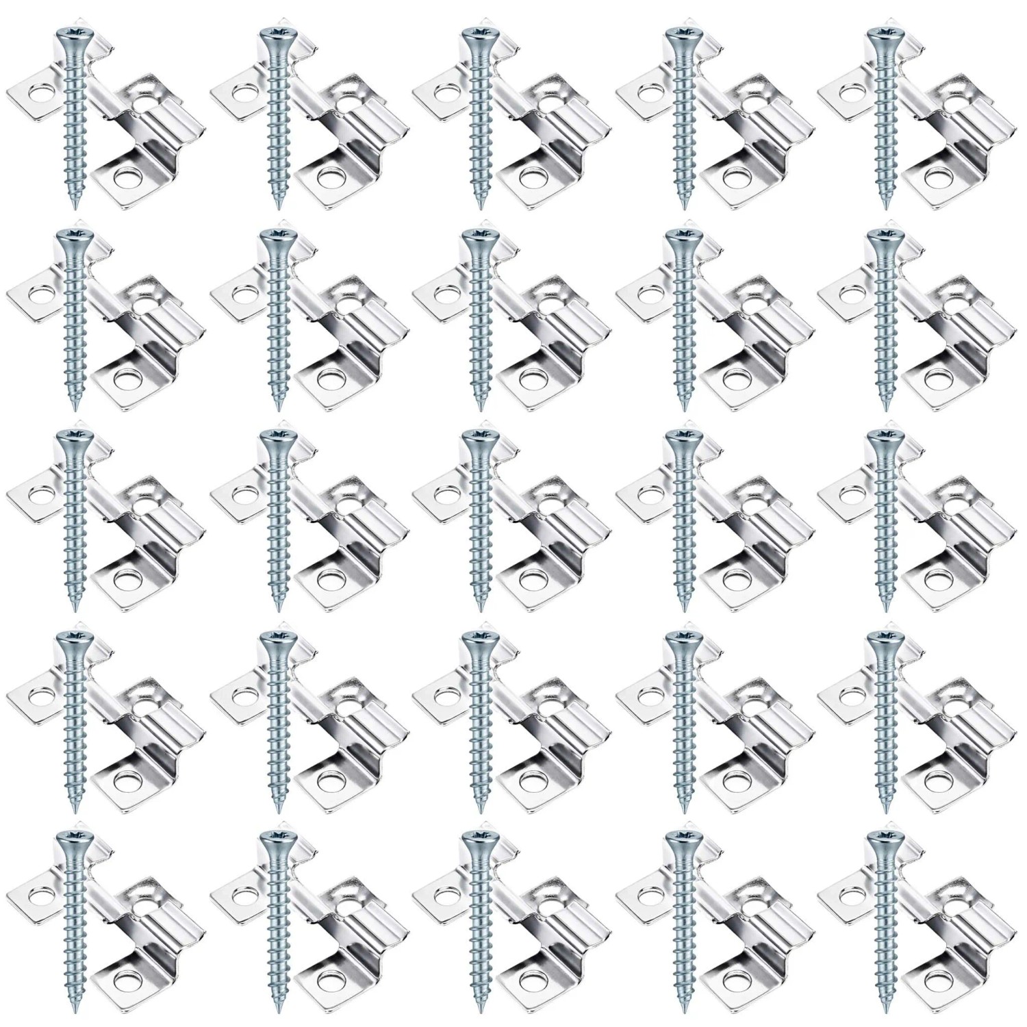Xpotool 50X Edelstahl Clips 7Mm 60X Sechsrund Schrauben 35X20Mm T15 Terrasse