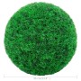 Zwei grüne, künstliche Buchsbaumkugeln, 35 cm Durchmesser, für Innen und Außen.