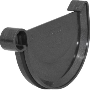 Marley Dachrinnen-Endstück RG 100, anthrazit-metallic, für halbrunde Kunststoff-Dachrinnen.