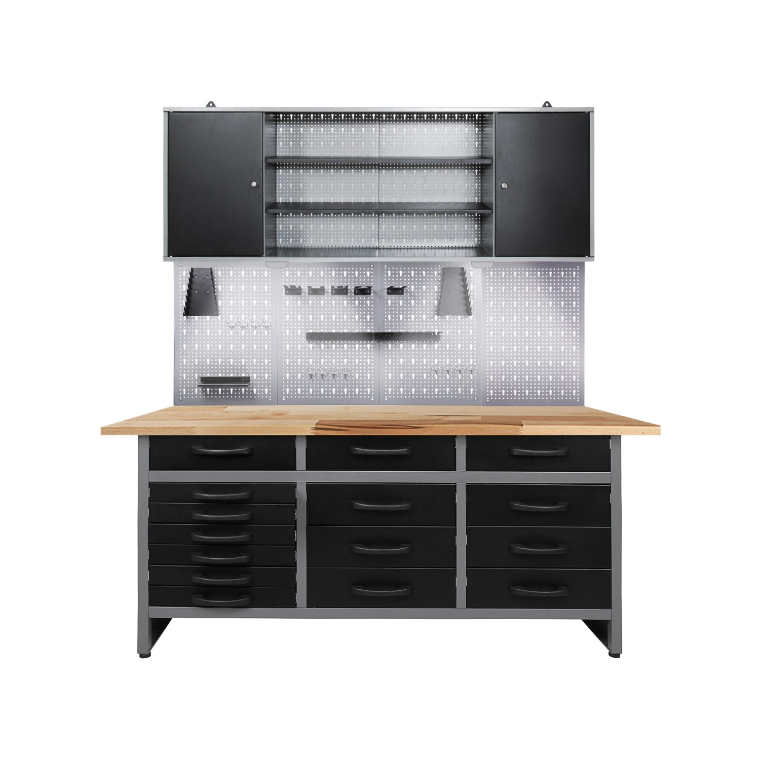 Ondis24 Werkstatt Set Konny 160 cm 1 Schrank LED Werkstatteinrichtung Werkb günstig online kaufen