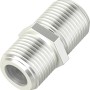 Hama Antennen-Adapter SAT F-Kupplung/F-Kupplung, silberfarben zum Verbinden von Kabeln.