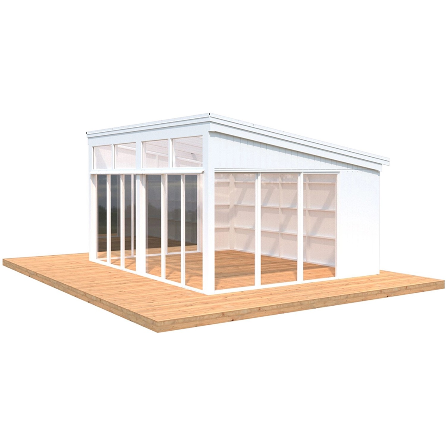 Palmako Holzpavillon "Nova", mit Doppelstegplatten, BxT: 517x397 cm, weiß günstig online kaufen